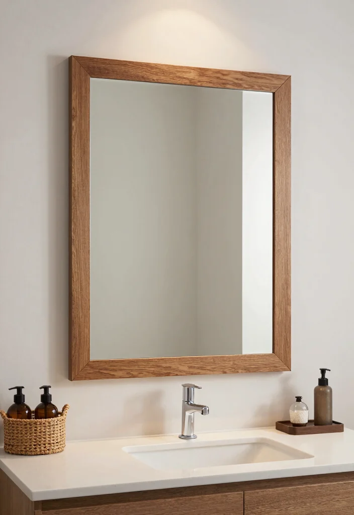16 Wooden Mirror Bathroom Ideas With Warm Charm 5 16 Wooden Mirror Bathroom Ideas With Warm Charm - 5. Mirrored Finish Accents 1