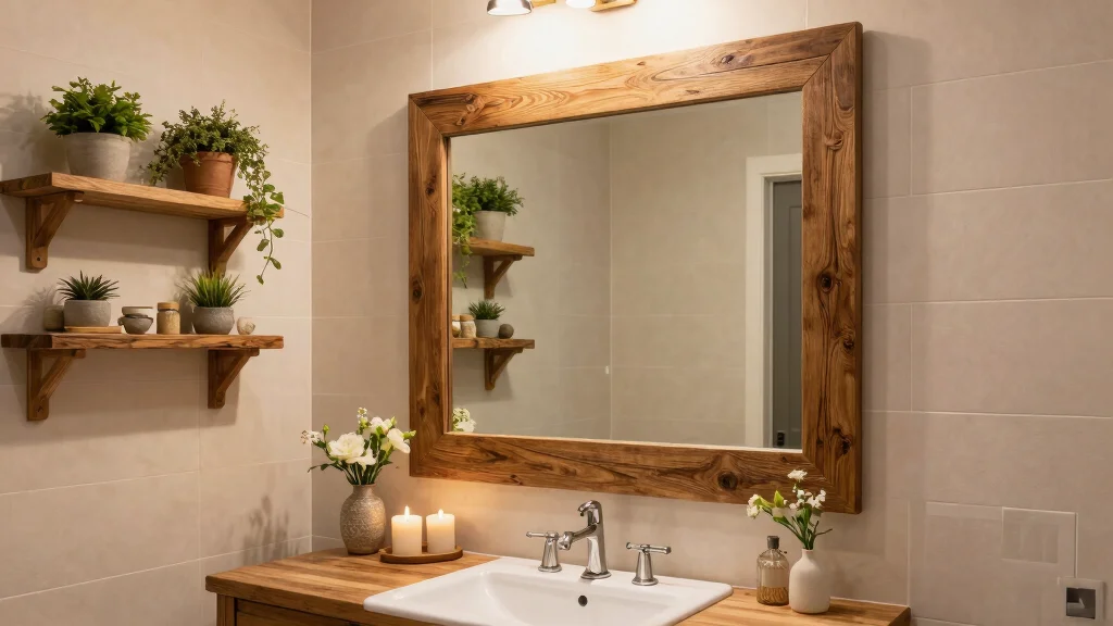 16 Wooden Mirror Bathroom Ideas With Warm Charm