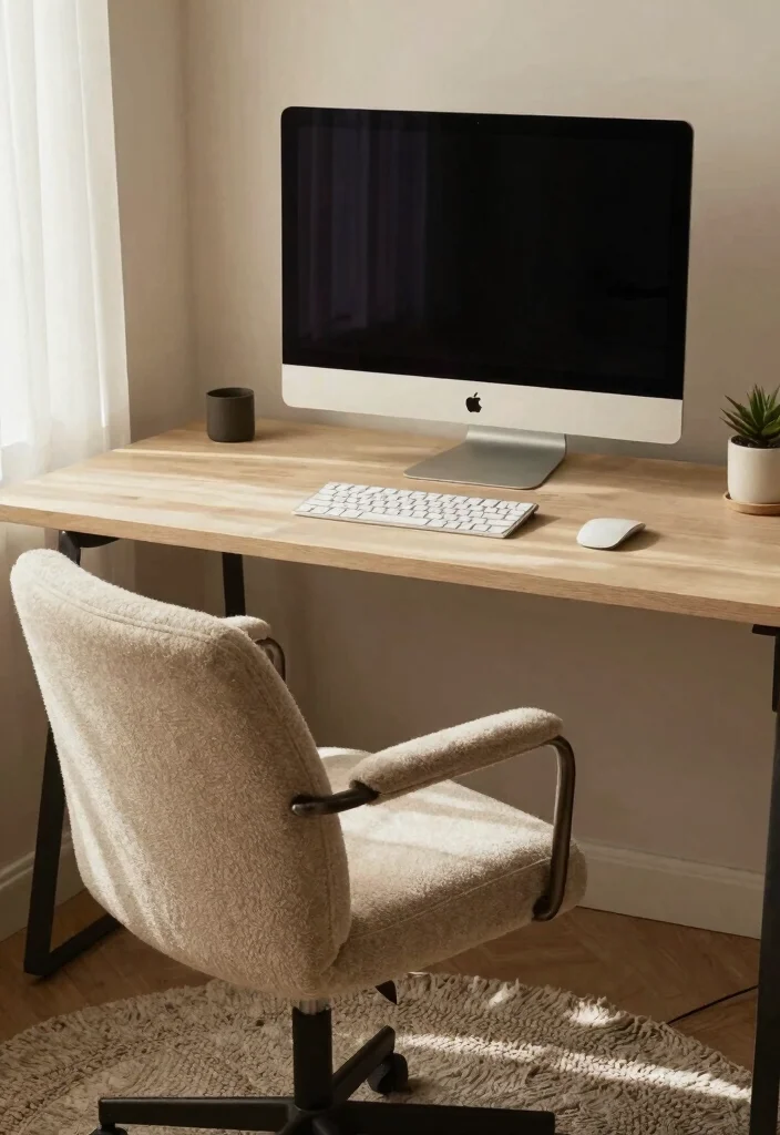16 iMac Desk Setup Aesthetic Ideas That Feel Clean 40 16 iMac Desk Setup Aesthetic Ideas That Feel Clean - 10. Soft Textures 1