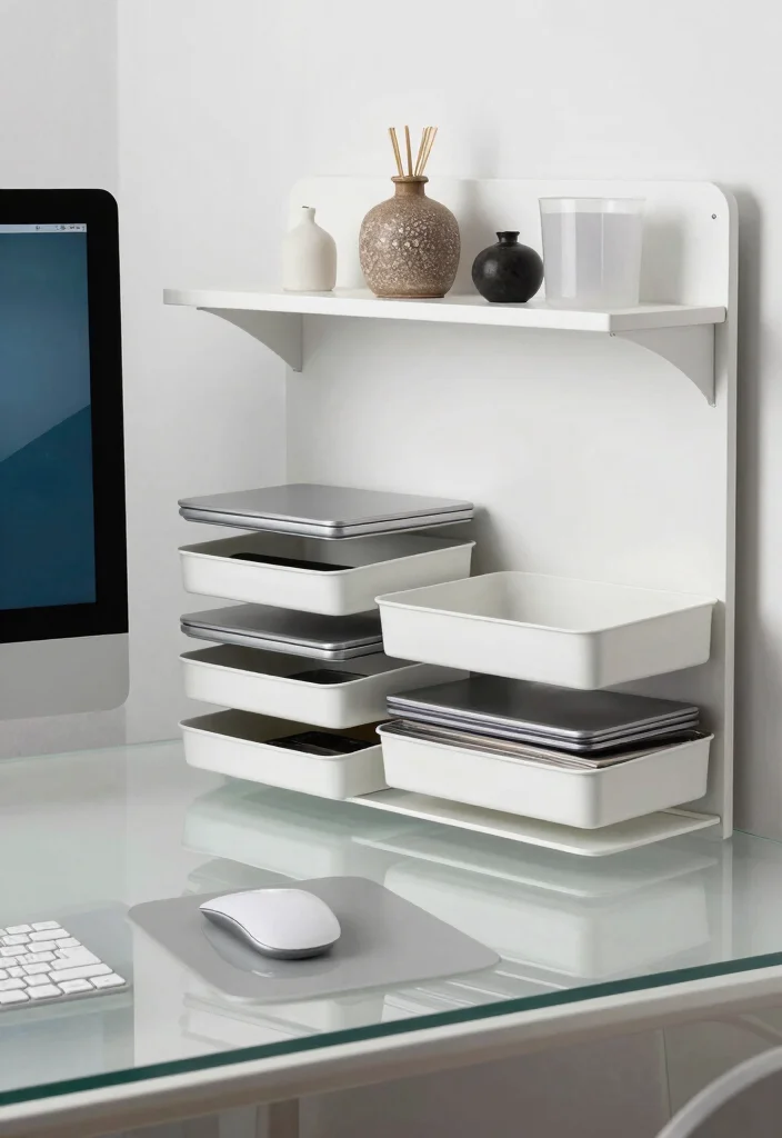 16 iMac Desk Setup Aesthetic Ideas That Feel Clean 51 16 iMac Desk Setup Aesthetic Ideas That Feel Clean - 11. Streamlined Storage Solutions 1