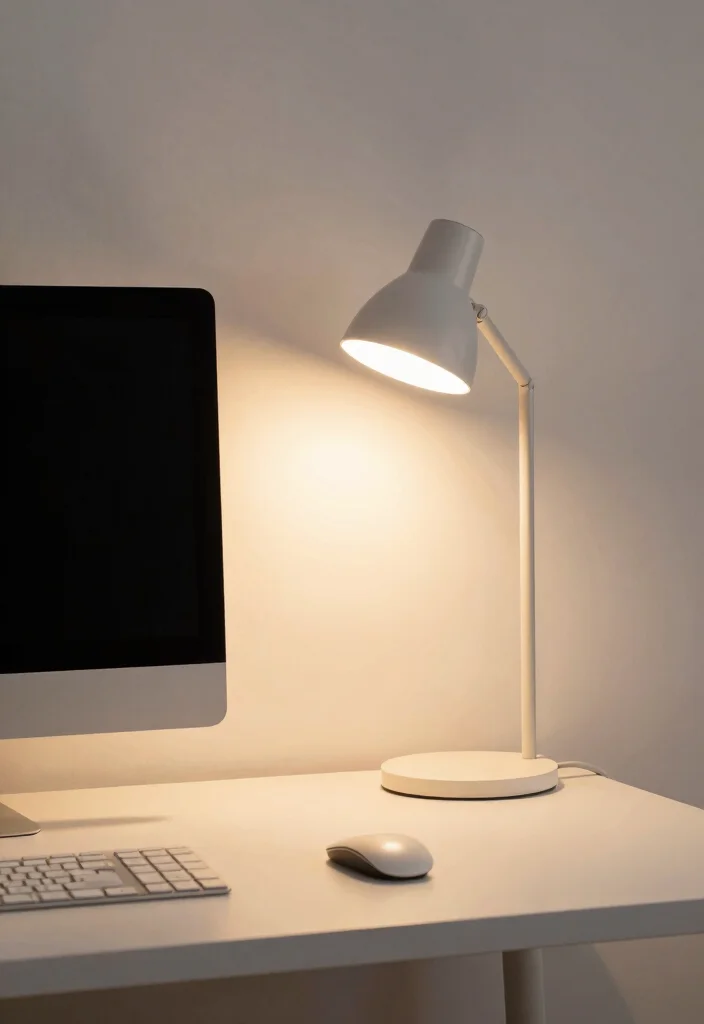 16 iMac Desk Setup Aesthetic Ideas That Feel Clean 52 16 iMac Desk Setup Aesthetic Ideas That Feel Clean - 12. Elegant Lighting 1