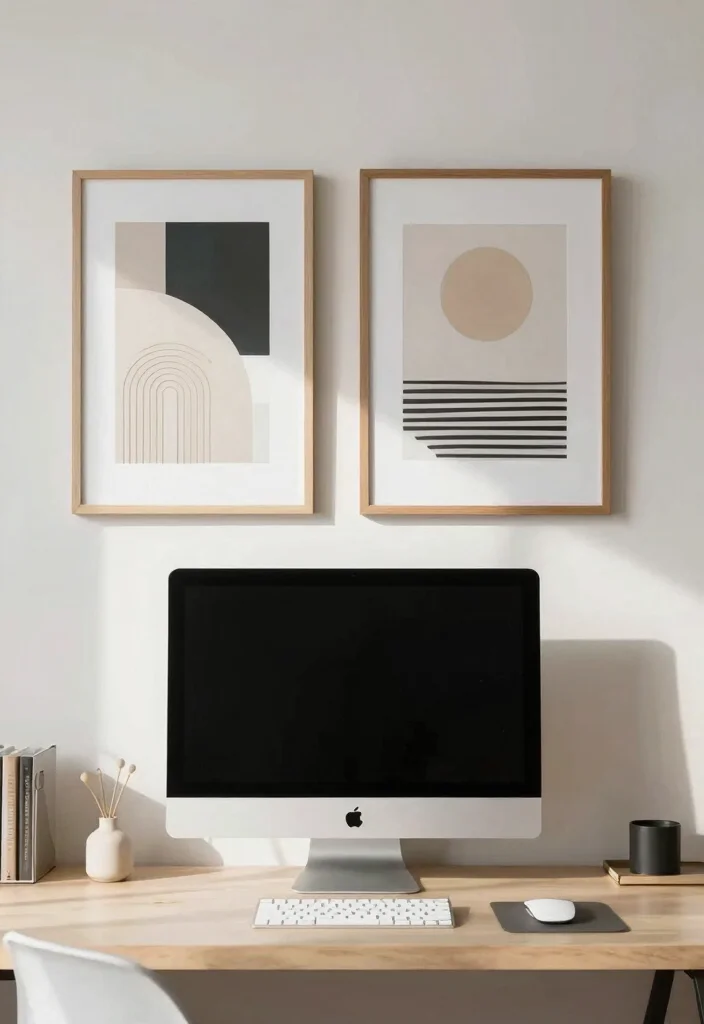 16 iMac Desk Setup Aesthetic Ideas That Feel Clean 64 16 iMac Desk Setup Aesthetic Ideas That Feel Clean - 14. Wall Art Inspiration 1
