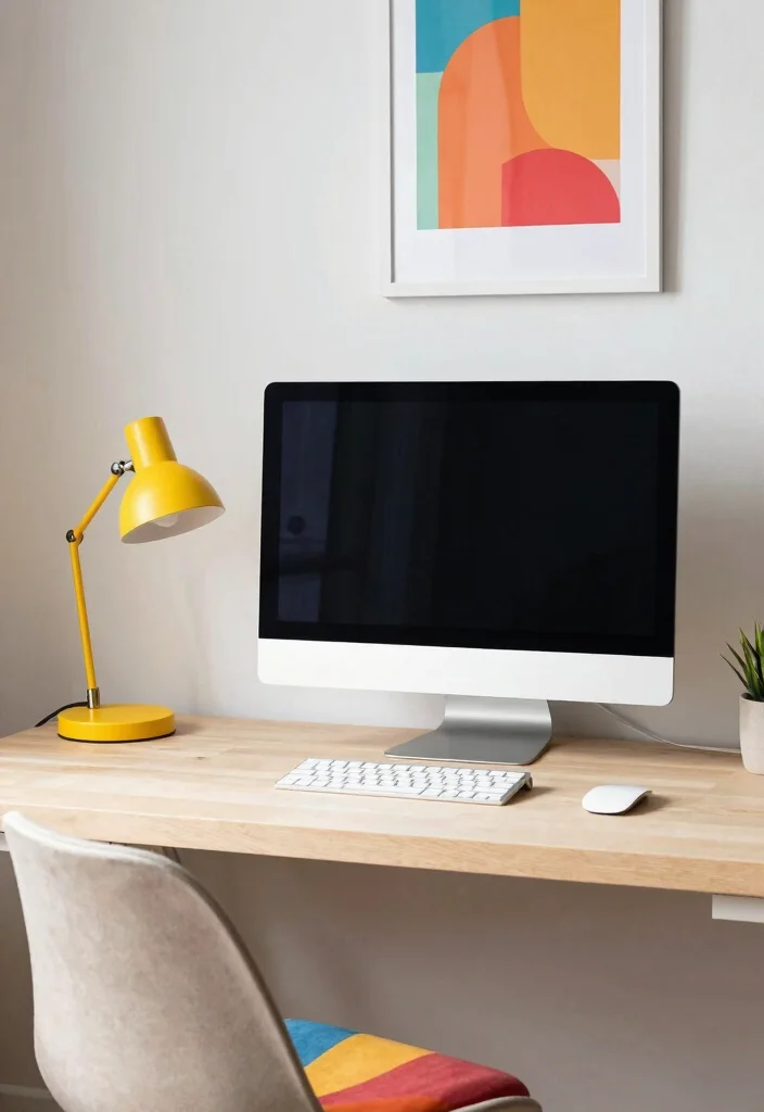 16 iMac Desk Setup Aesthetic Ideas That Feel Clean 15 16 iMac Desk Setup Aesthetic Ideas That Feel Clean - 5. A Pop of Color 1