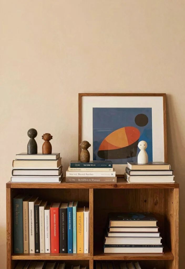 17 Bookshelf Inspiration Small Room Ideas That Feel Big 31 17 Bookshelf Inspiration Small Room Ideas That Feel Big - 11. Bookshelf Art: Mixing Books with Art Pieces 1