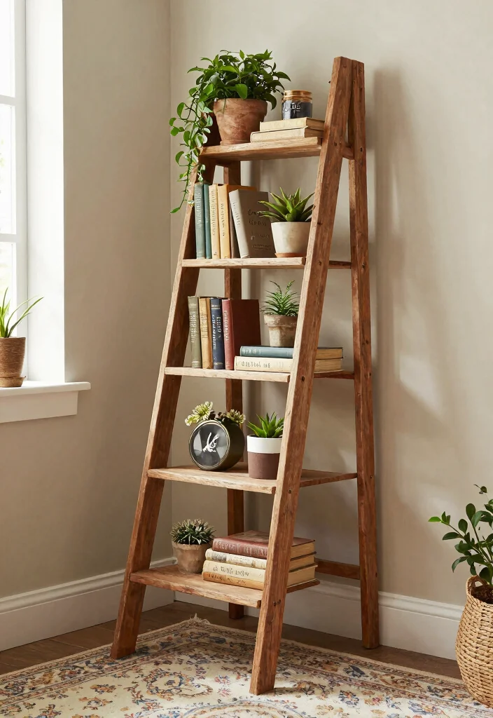 17 Bookshelf Inspiration Small Room Ideas That Feel Big 16 17 Bookshelf Inspiration Small Room Ideas That Feel Big - 6. Repurposed Items for a Quirky Touch 1