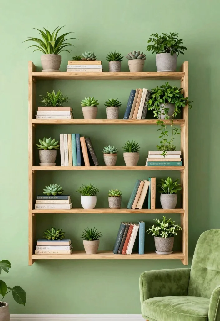 17 Bookshelf Inspiration Small Room Ideas That Feel Big 28 17 Bookshelf Inspiration Small Room Ideas That Feel Big - 8. Vertical Gardens on Bookshelves 1
