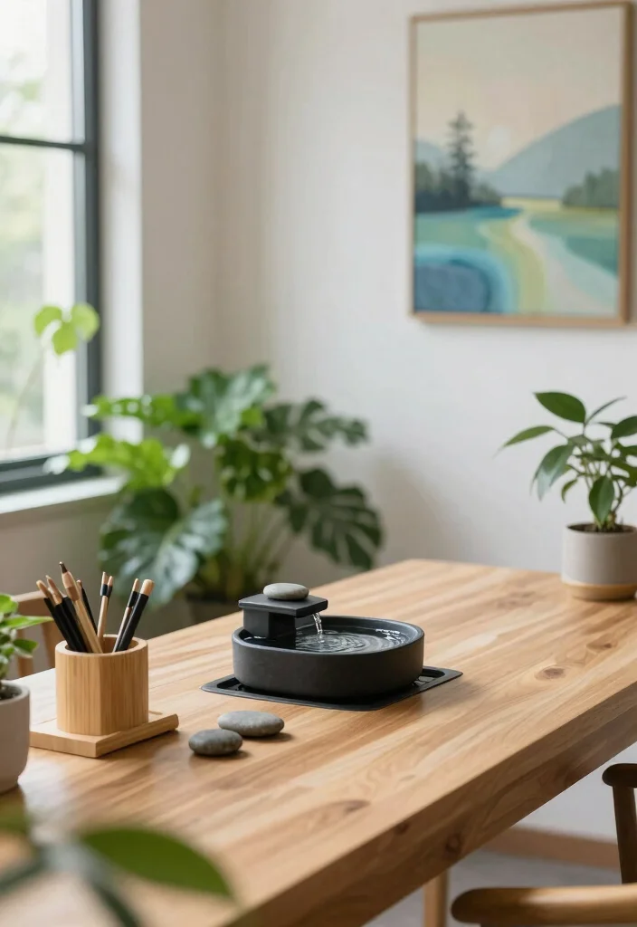 17 Corporate Desk Setup Ideas That Feel Sleek - 1. The Zen Workspace 1