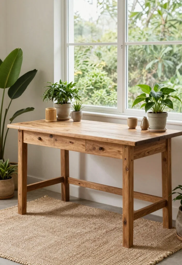 17 Corporate Desk Setup Ideas That Feel Sleek - 3. Nature-Inspired Elements 1