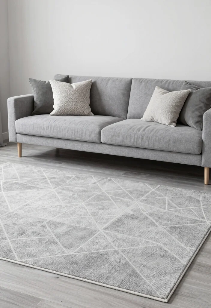 17 Geometric Rug Living Room Ideas That Pop 31 17 Geometric Rug Living Room Ideas That Pop - 11. Monochromatic Magic 1