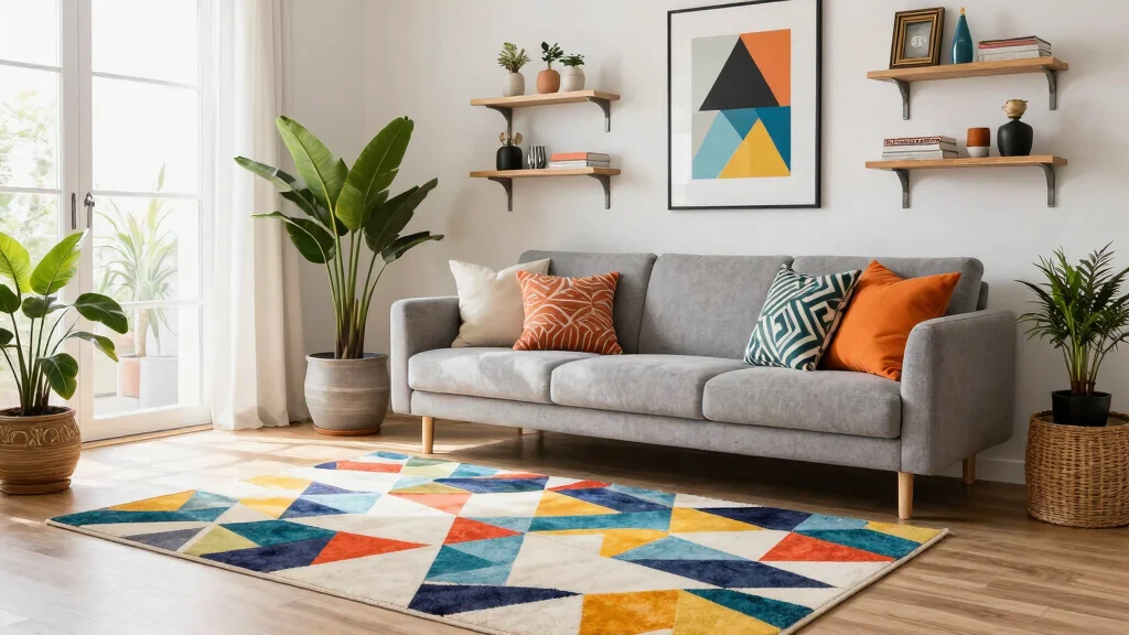 17 Geometric Rug Living Room Ideas That Pop