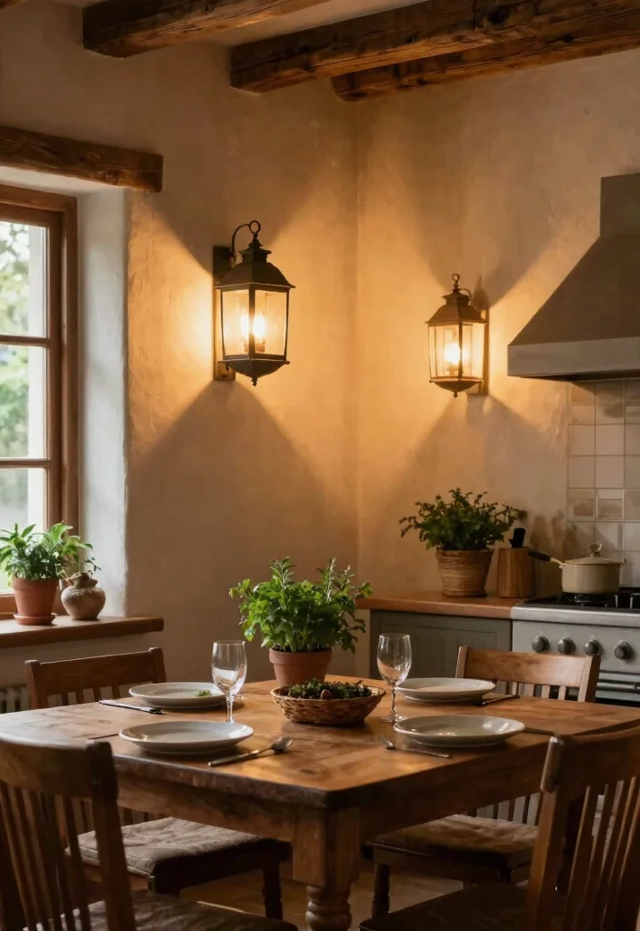 17 Kitchen Wall Lamp Ideas That Add Warm Lighting - 5. Lantern-Style Wall Fixtures 1
