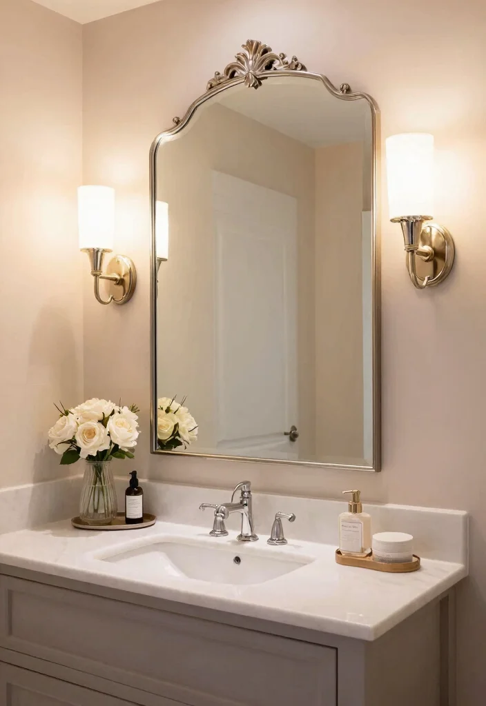 17 Mirror Wall Bathroom Ideas That Feel Luxe - 10. Statement Vanity Mirrors 1