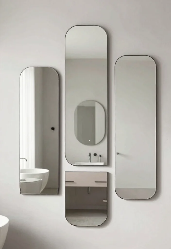 17 Mirror Wall Bathroom Ideas That Feel Luxe - 16. Split-Mirror Designs 1