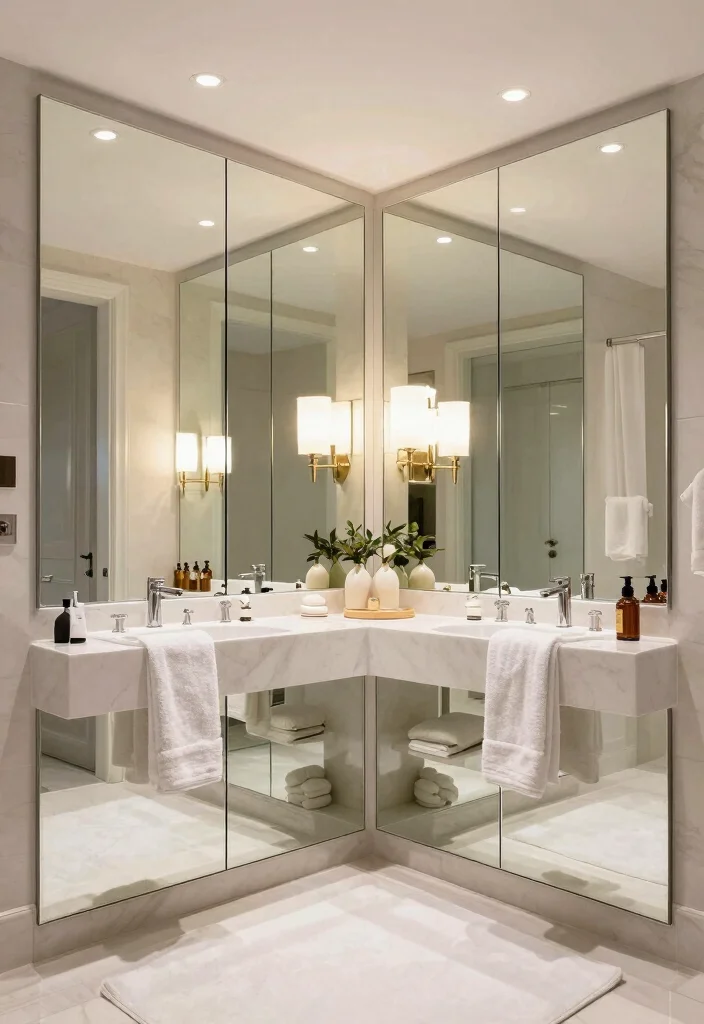 17 Mirror Wall Bathroom Ideas That Feel Luxe - 5. Floor-to-Ceiling Mirrors 1