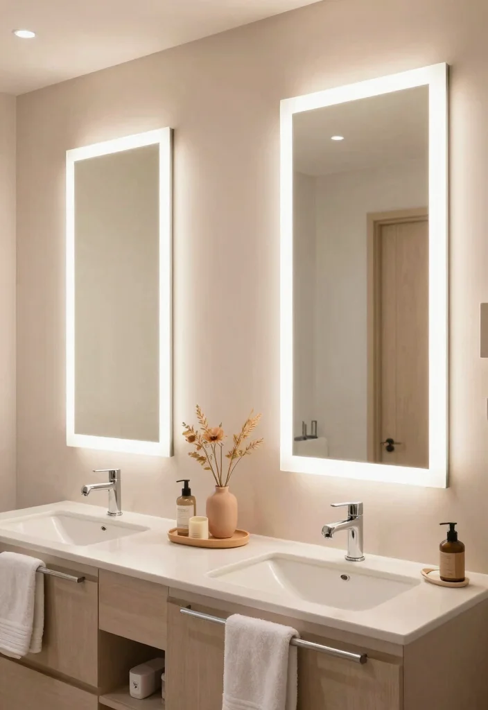 17 Mirror Wall Bathroom Ideas That Feel Luxe - 6. Lighted Mirrors 1