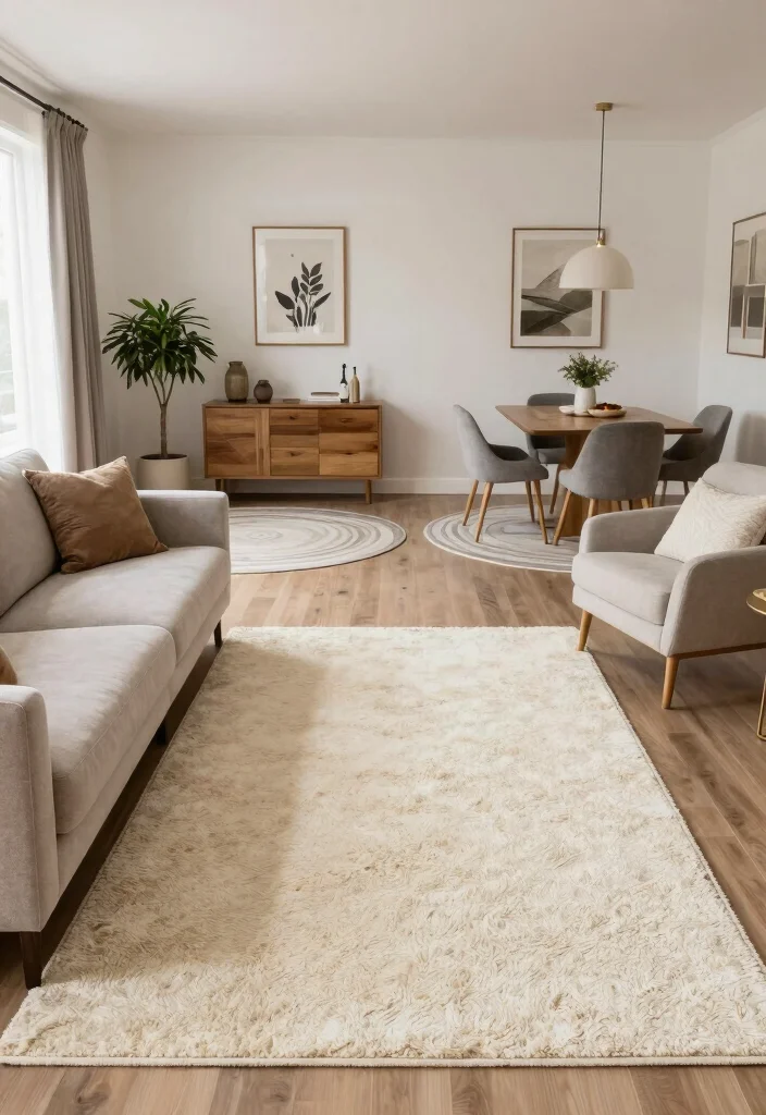 17 Rug Top View Ideas for Perfect Styling Inspiration - 6. Use Rugs to Define Spaces 1