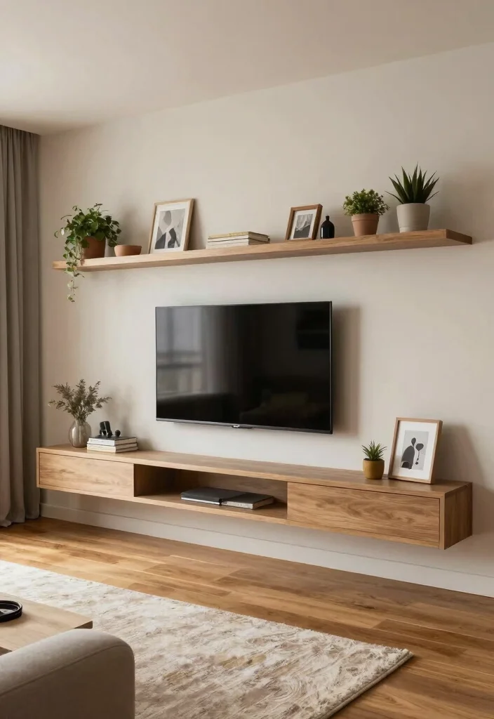 17 TV Unit Simple Design Modern Ideas That Look Chic 1 17 TV Unit Simple Design Modern Ideas That Look Chic - 1. Floating Shelves 1