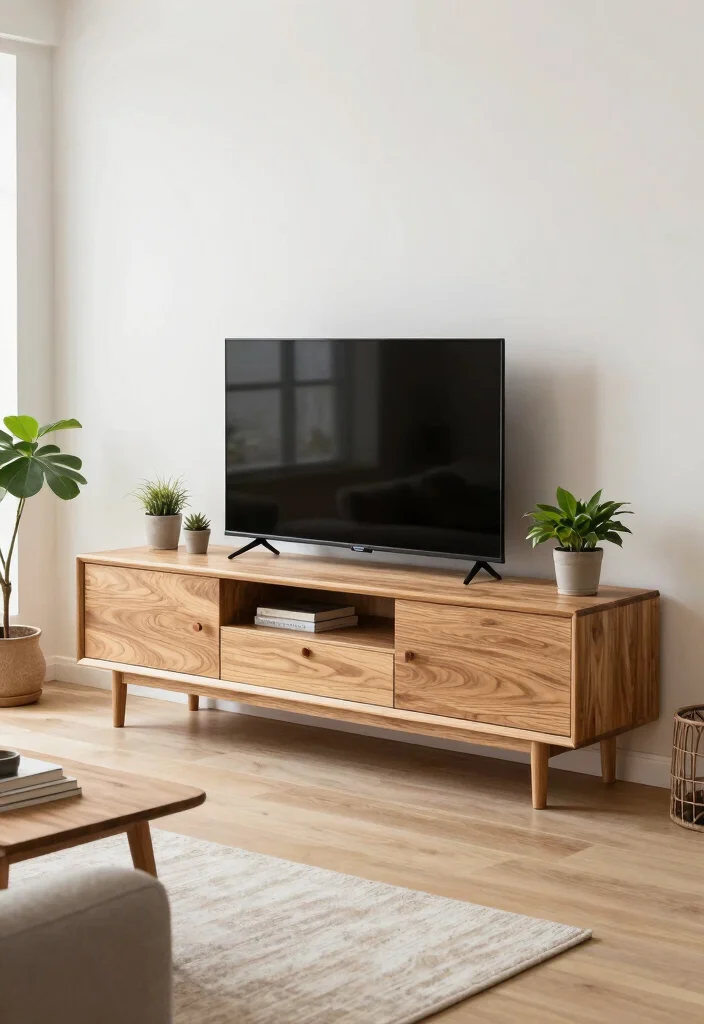 17 TV Unit Simple Design Modern Ideas That Look Chic 43 17 TV Unit Simple Design Modern Ideas That Look Chic - 13. Natural Wood Finishes 1
