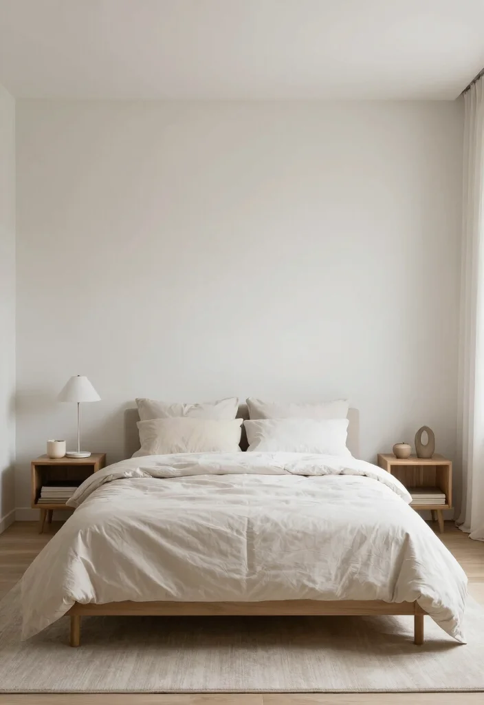 17 TV and Study Unit Bedroom Ideas That Save Space - 16. Minimalist Decor Approach 1