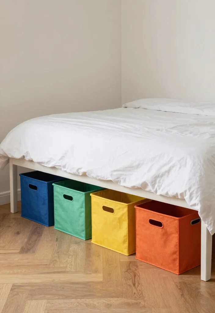 17 TV and Study Unit Bedroom Ideas That Save Space - 3. Under-Bed Storage Solutions 1