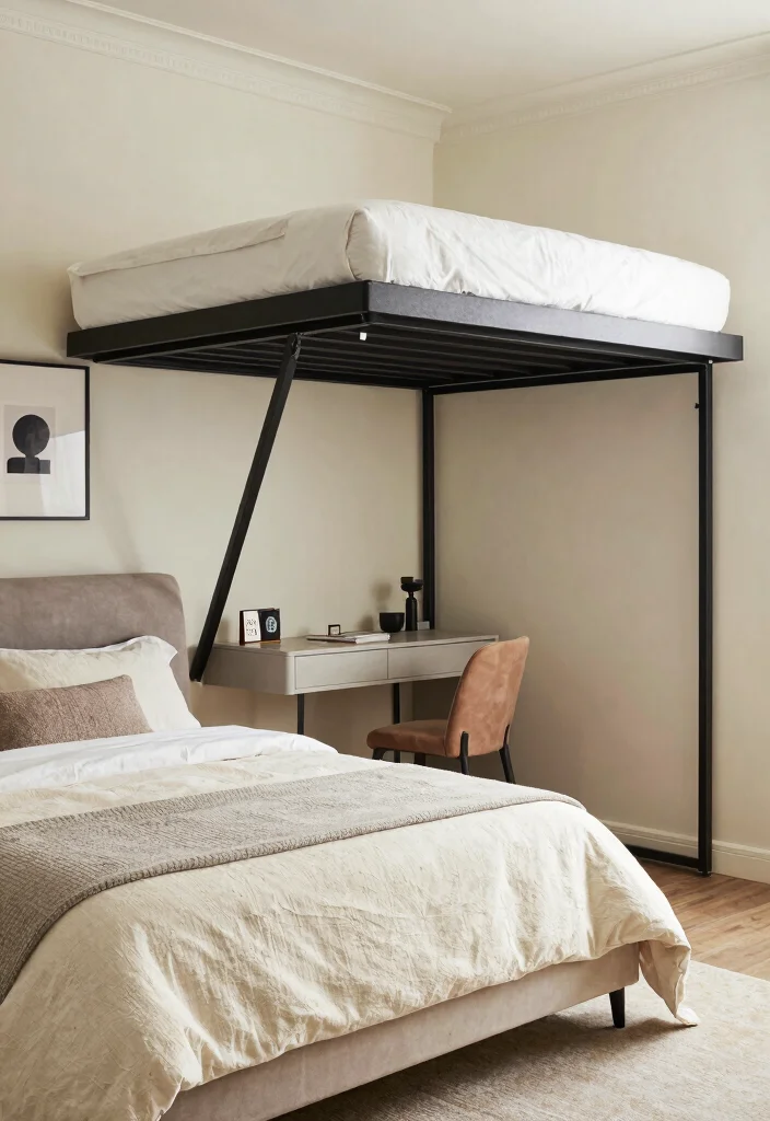 17 TV and Study Unit Bedroom Ideas That Save Space - 5. Murphy Bed with Integrated Desk 1