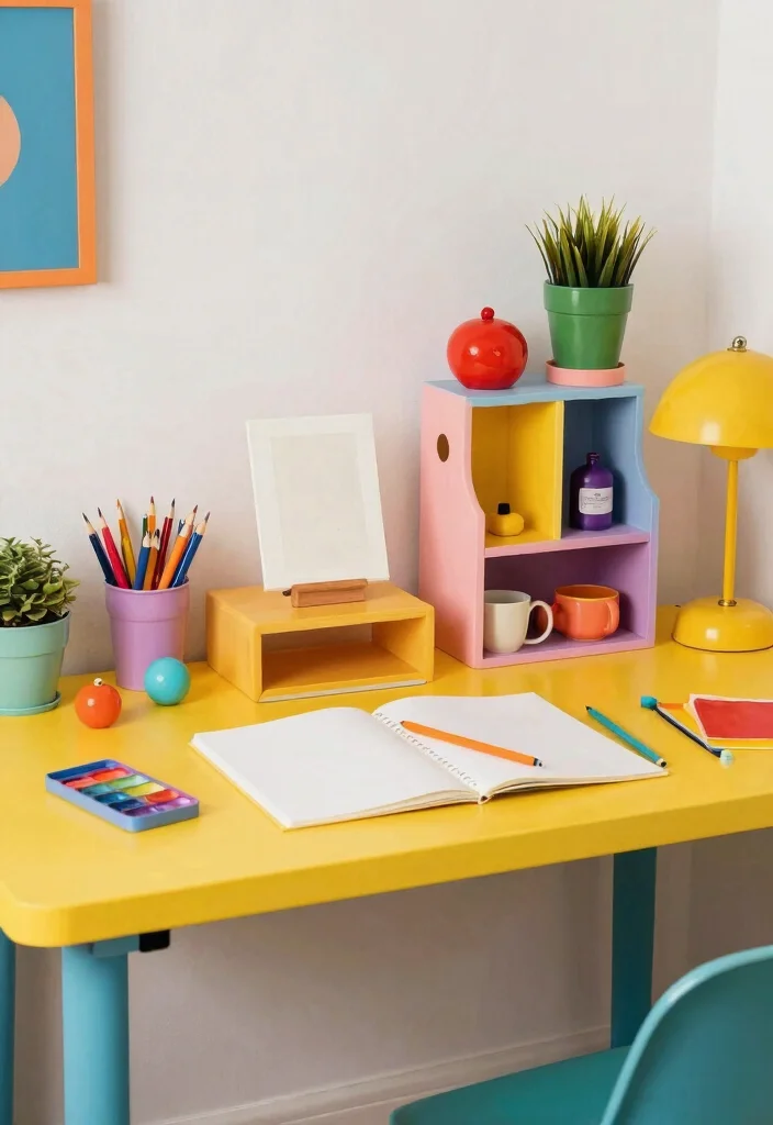18 Artist Desk Setup Ideas That Spark Creativity 45 18 Artist Desk Setup Ideas That Spark Creativity - 15. Playful and Fun Themes 1