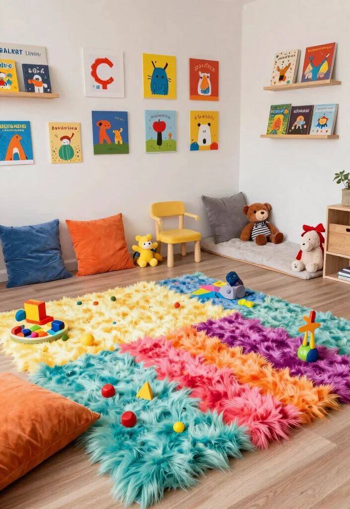 18 Faux Fur Rug Ideas That Add Instant Cozy - 12. Kids’ Play Areas 1