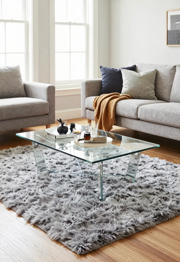 18 Faux Fur Rug Ideas That Add Instant Cozy - 13. Versatile Living Spaces 1