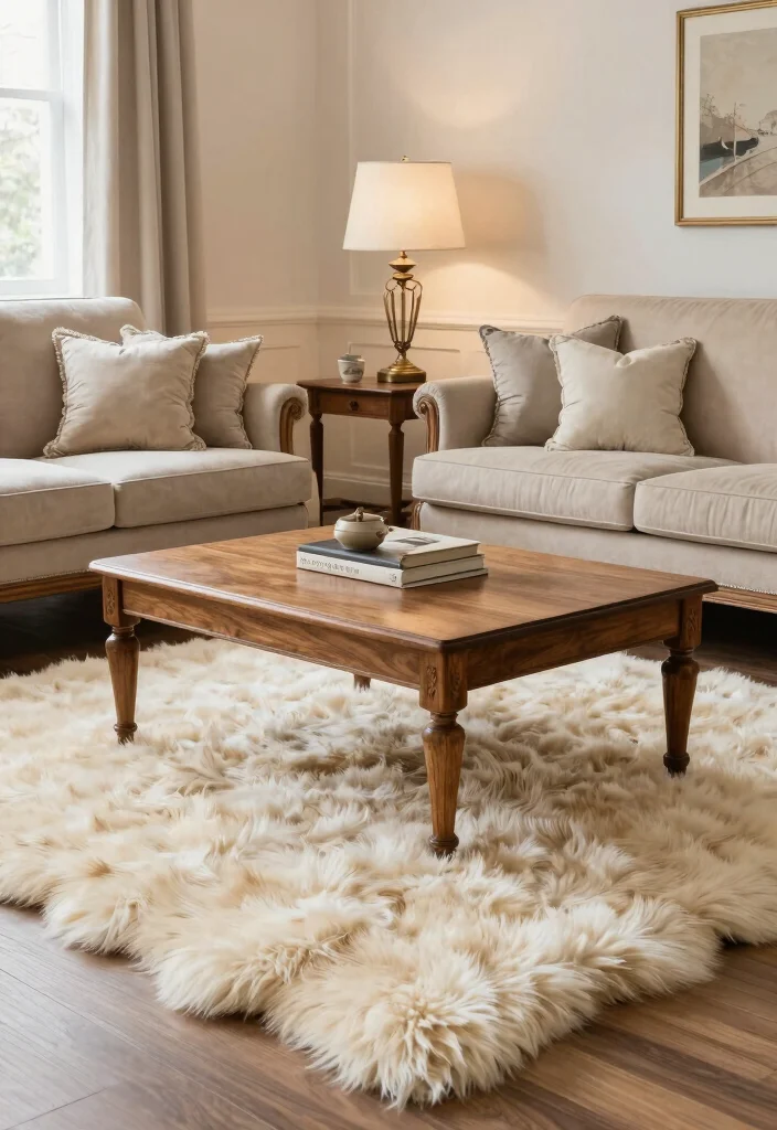 18 Faux Fur Rug Ideas That Add Instant Cozy - 14. Timeless Classic 1