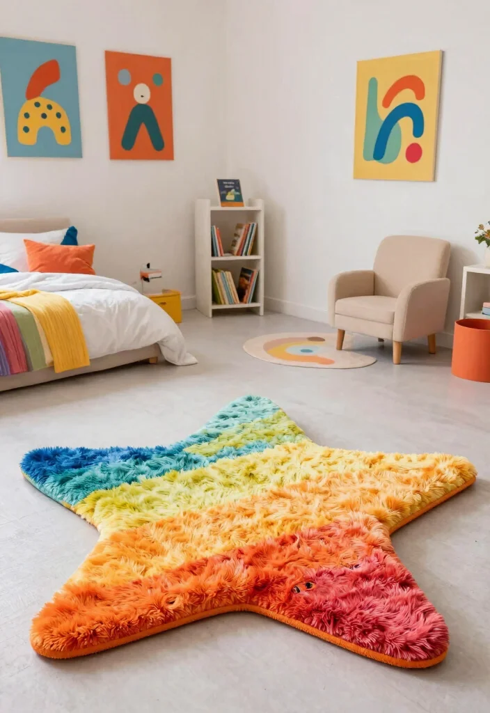 18 Faux Fur Rug Ideas That Add Instant Cozy - 15. Whimsical Touch 1