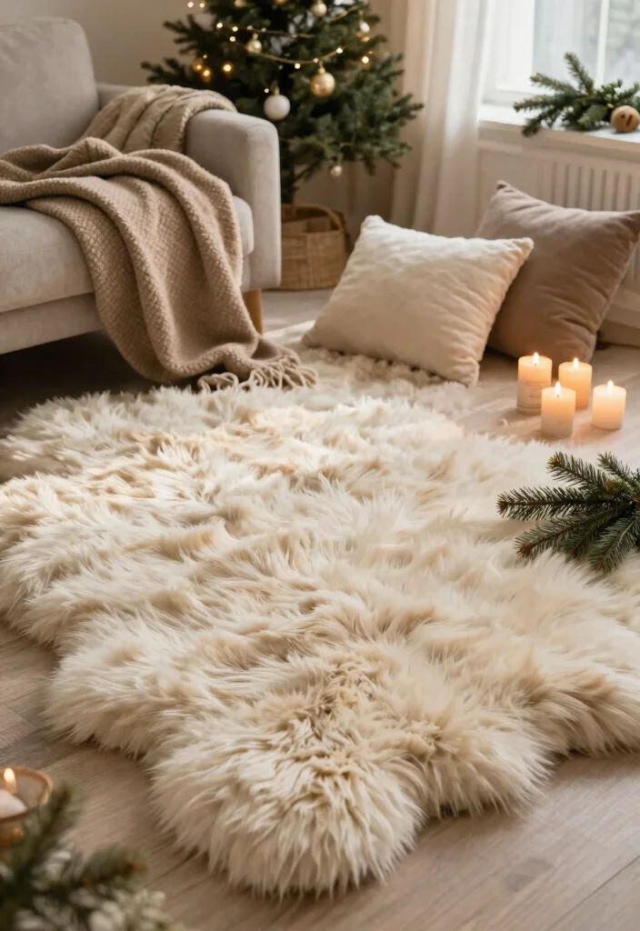 18 Faux Fur Rug Ideas That Add Instant Cozy - 17. Seasonal Transitions 1