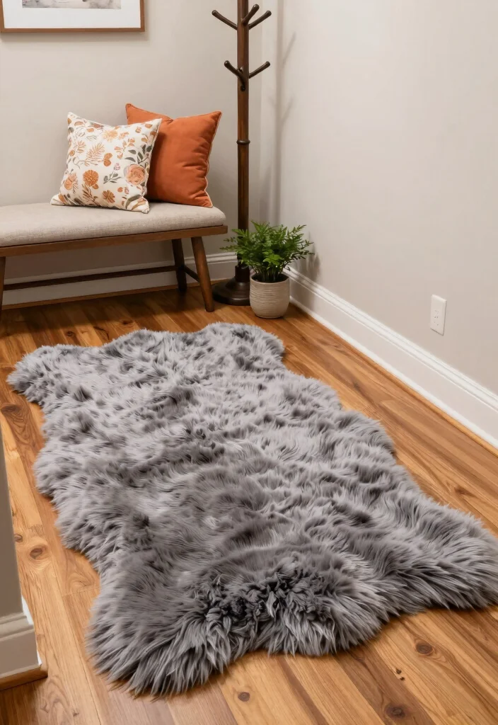18 Faux Fur Rug Ideas That Add Instant Cozy - 6. Warmth Underfoot 1