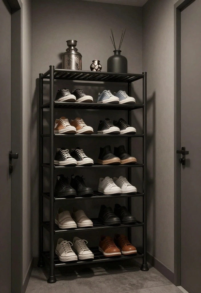 18 Shoe Unit Design Modern Ideas That Stay Sleek 56 18 Shoe Unit Design Modern Ideas That Stay Sleek - 16. Industrial Metal Racks 1