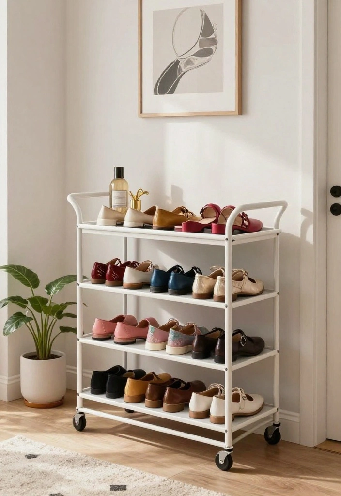 18 Shoe Unit Design Modern Ideas That Stay Sleek 28 18 Shoe Unit Design Modern Ideas That Stay Sleek - 8. Rolling Shoe Cart 1
