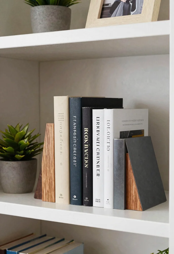 18 Small Bookshelf Decor Ideas That Look Pinterest Perfect 5 18 Small Bookshelf Decor Ideas That Look Pinterest Perfect - 5. Showcase Unique Bookends 1