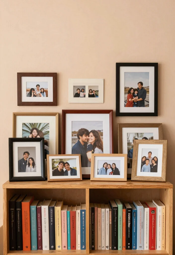 18 Small Bookshelf Decor Ideas That Look Pinterest Perfect 27 18 Small Bookshelf Decor Ideas That Look Pinterest Perfect - 7. Incorporate Art or Personal Photos 1