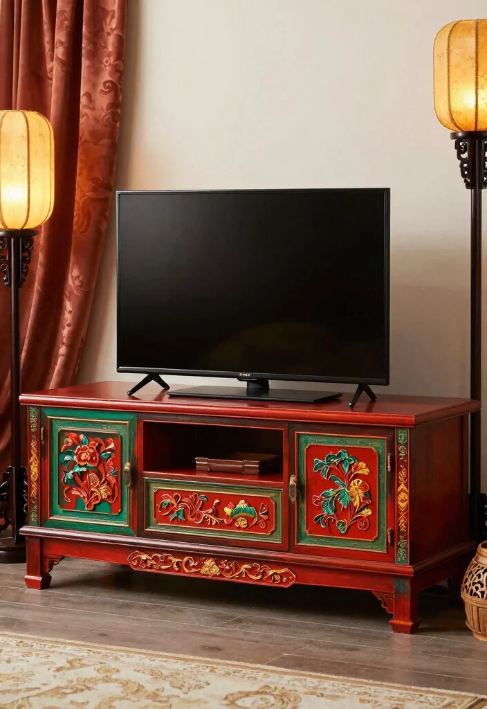 18 TV Unit Vintage Ideas With Timeless Charm 51 18 TV Unit Vintage Ideas With Timeless Charm - 11. Vintage Asian Influences 1