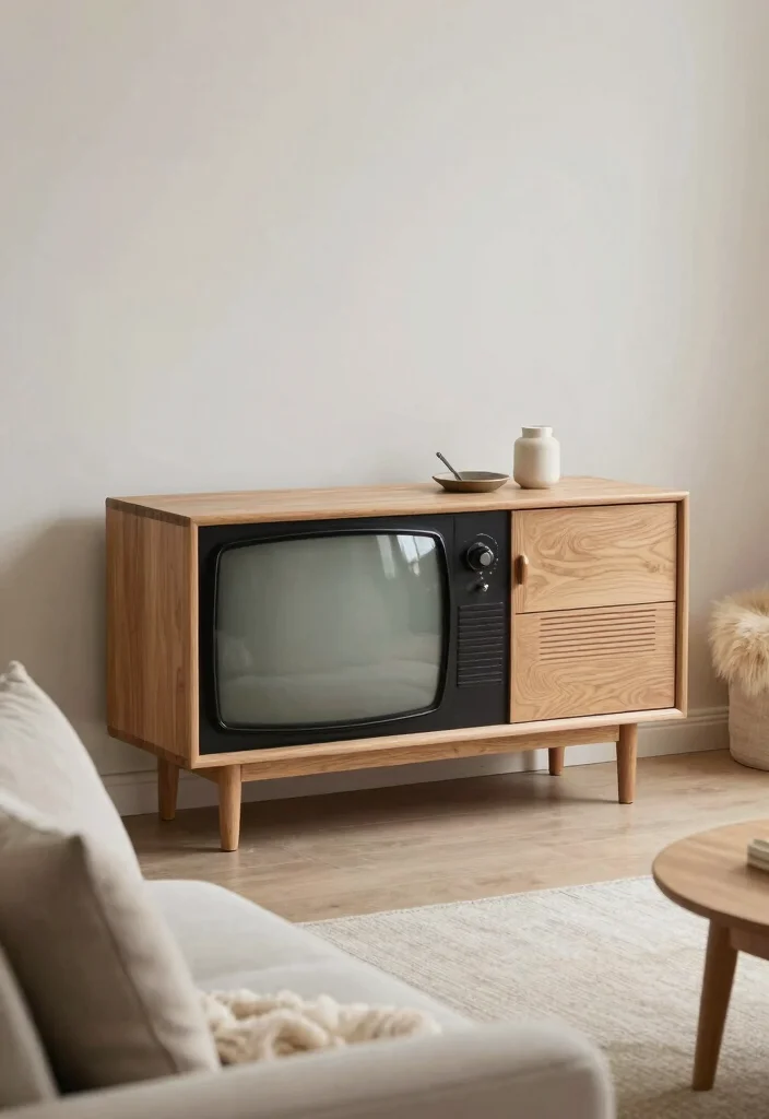 18 TV Unit Vintage Ideas With Timeless Charm 14 18 TV Unit Vintage Ideas With Timeless Charm - 4. Chic Scandinavian Style 1